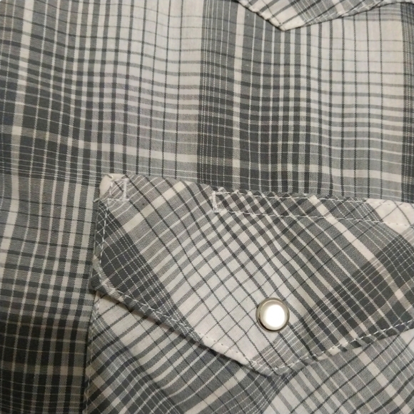 BOGO FREE  Wrangler Plaid Pearl Snap Short Sleeve Western Shirt Sz 3XL - Picture 3 of 6